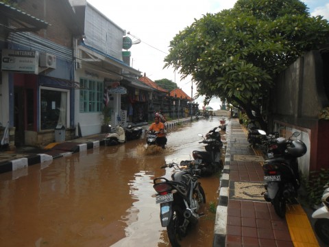 Overstroming na de regen