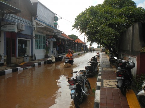 Overstroming na de regen